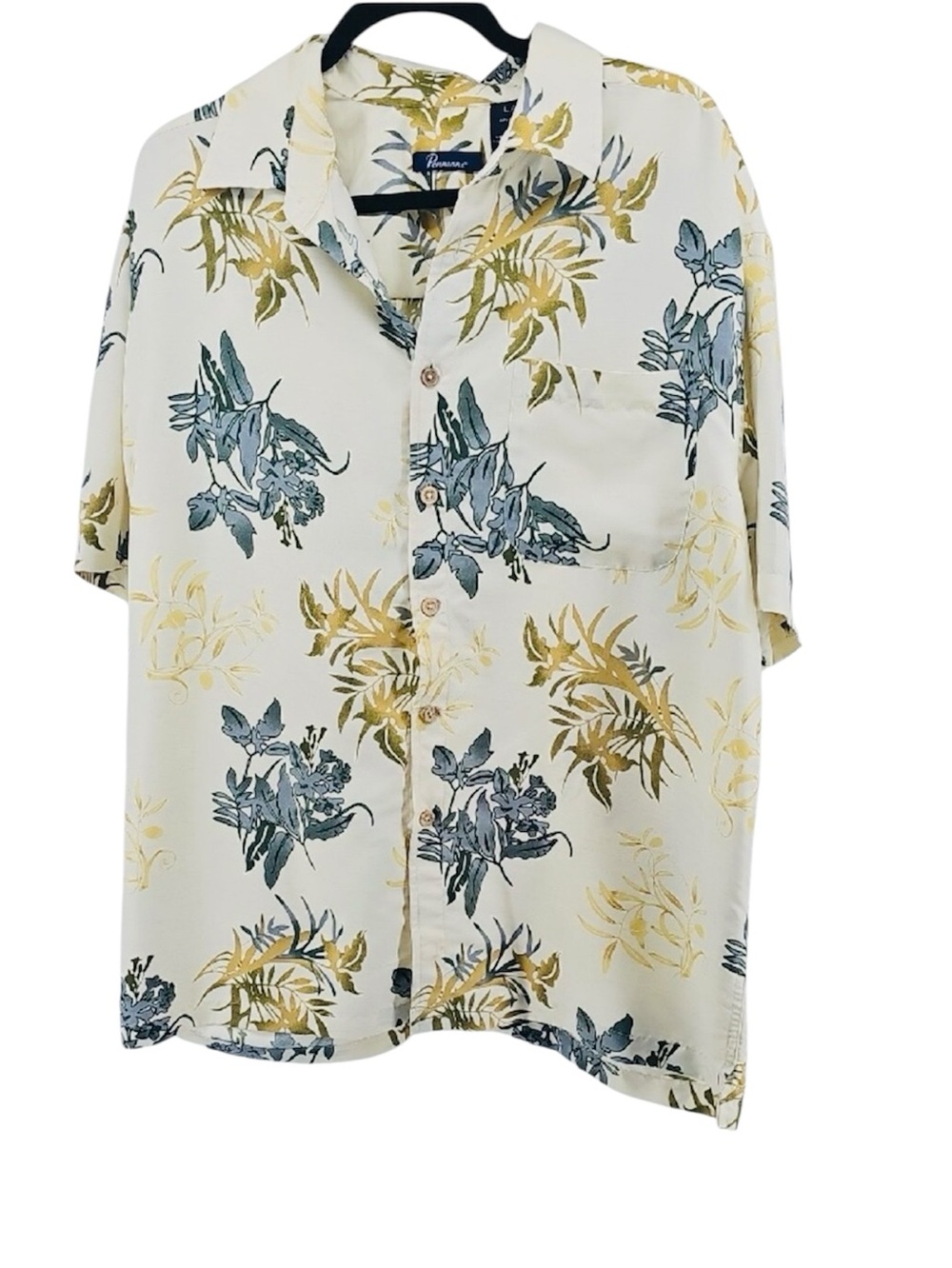 💚 Penmans Short-Sleeve Button-Up Shirt, Size Large